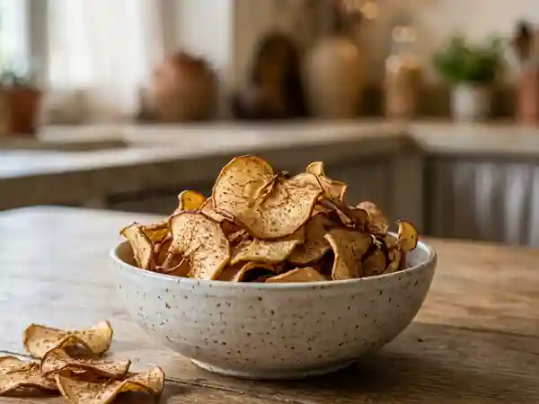 Chips de pommes croustillantes maison : recette facile et saine - Photo de présentation