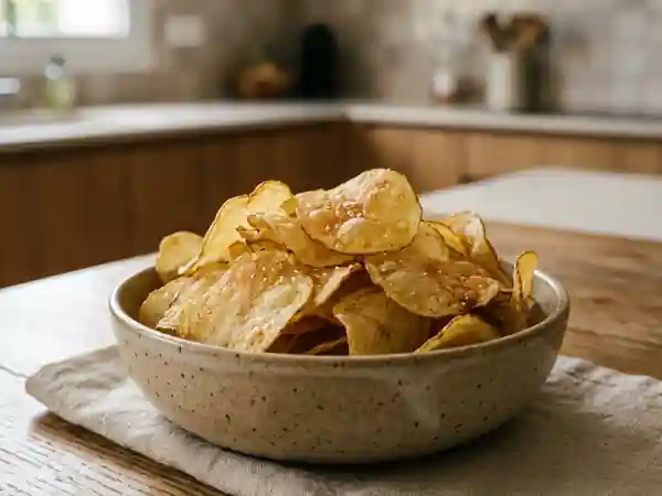 Chips de pommes de terre maison croustillantes et faciles - Photo de présentation