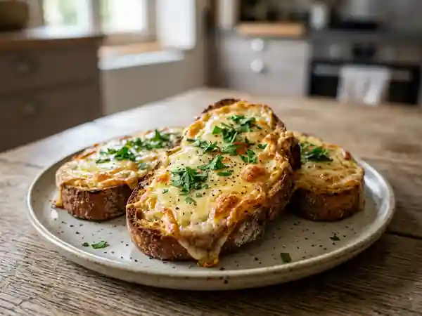 Tartine de Munster fondant à l'ail - Photo de présentation