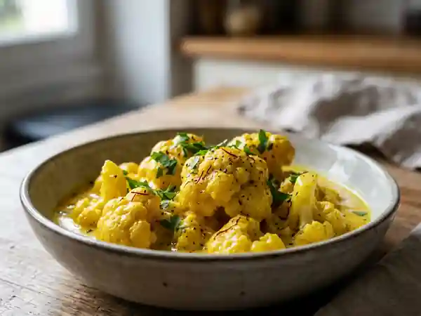 Chou-fleur crémeux infusé au safran - Photo de présentation