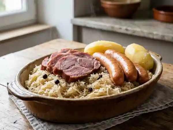 Choucroute alsacienne fondante et fumée - Photo de présentation