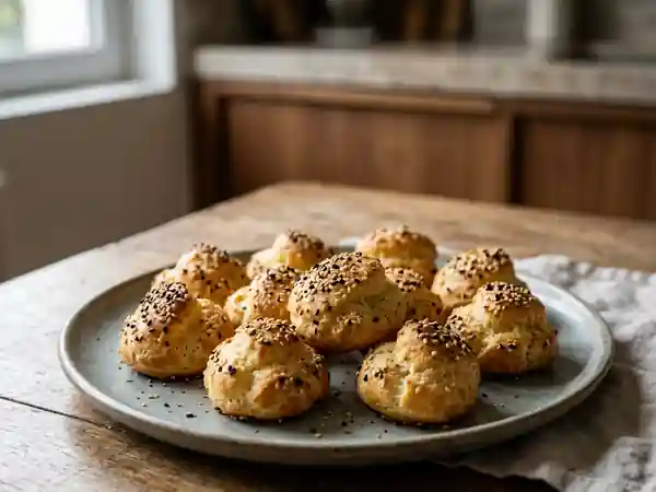 Chouquettes salées au chou-fleur croustillantes et légères - Photo de présentation