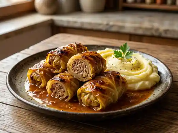 Choux farcis fondants au porc et veau - Photo de présentation