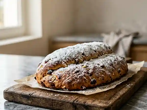 Christstollen traditionnel allemand : recette authentique du Pfarrhausart - Photo de présentation