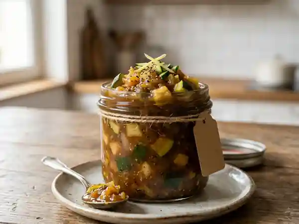 Chutney de courgettes maison : recette facile et savoureuse - Photo de présentation