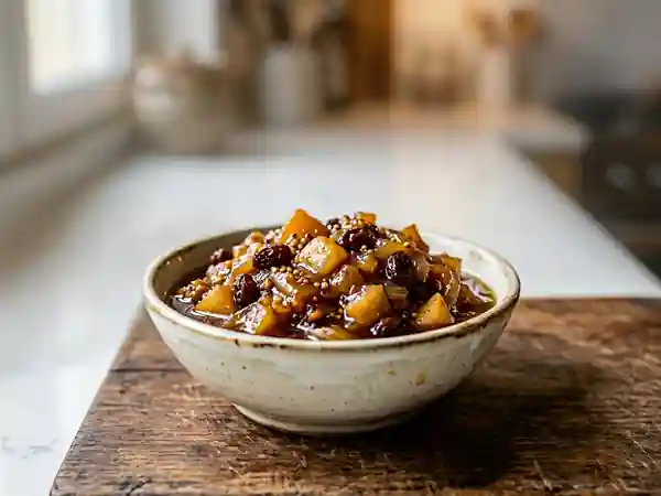 Chutney de poire aux raisins : recette gourmande et facile - Photo de présentation