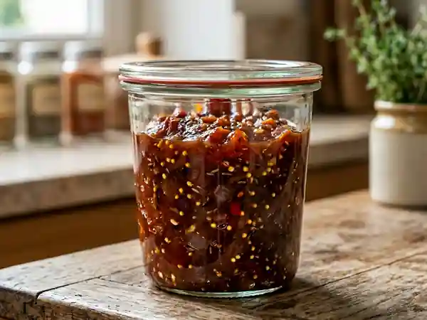 Chutney de tomates fondant et épicé - Photo de présentation