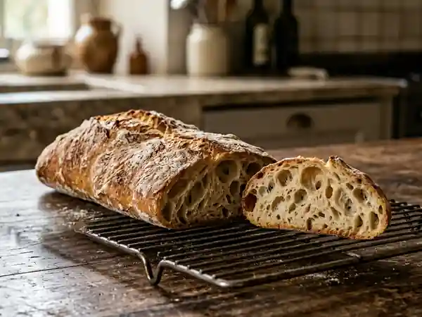 Ciabatta maison moelleuse et croustillante - Photo de présentation