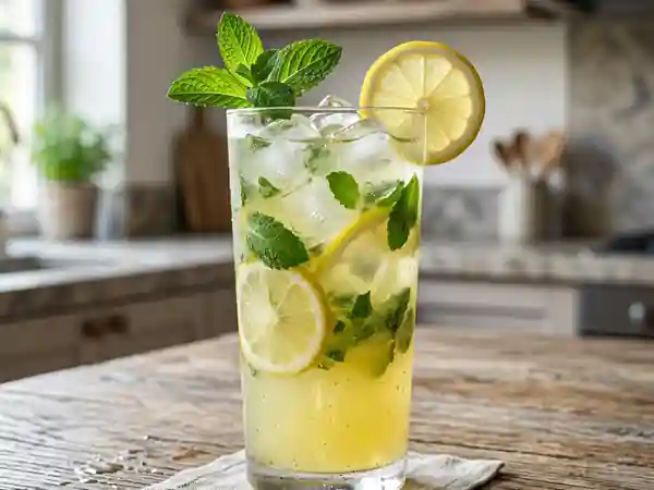 Citronnade fraîche à la menthe maison - Photo de présentation