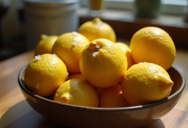 Citrons Confits au Sel et à l'Huile d'Olive Maison