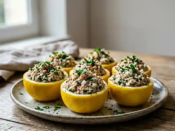 Citrons Farcis au Thon : Recette Fraîche et Savoureuse - Photo de présentation