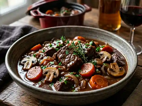 Civet de bison au whisky : recette savoureuse et raffinée - Photo de présentation