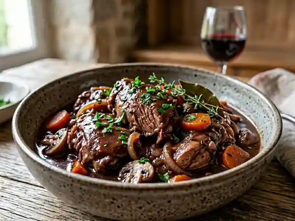 Civet de lapin fondant et sauce onctueuse - Photo de présentation