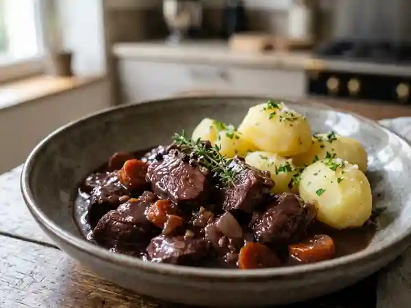 Civet de magret onctueux au vin rouge corsé - Photo de présentation