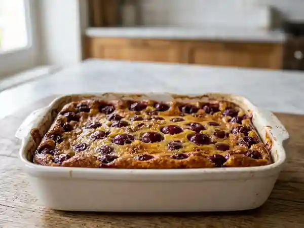 Clafoutis aux cerises fondant et gourmand - recette facile et rapide - Photo de présentation