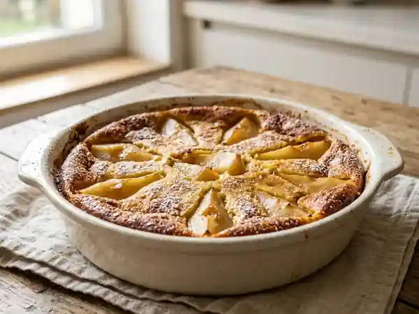 Clafoutis fondant aux poires vanillées - Photo de présentation