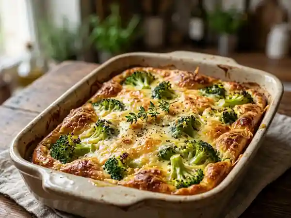 Clafoutis de brocoli fondant et gratiné - Photo de présentation