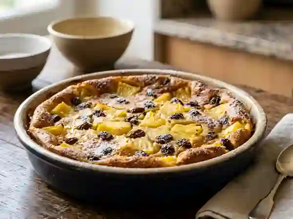 Clafoutis Fondant Ananas et Raisins Vanillés - Photo de présentation