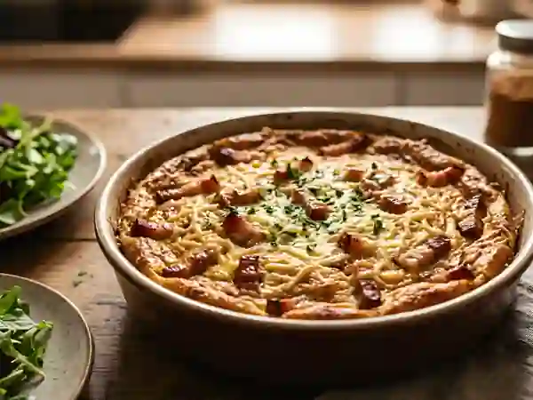 Clafoutis fondant aux lardons fumés - Photo de présentation