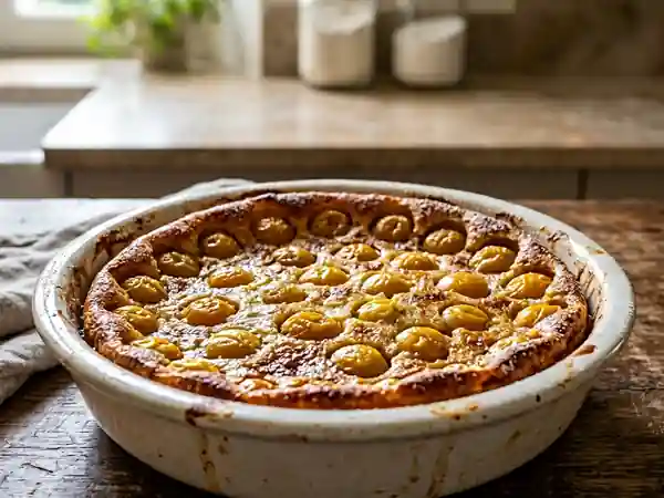 Clafoutis moelleux aux mirabelles fondantes - Photo de présentation
