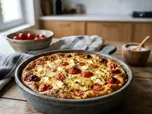 Clafoutis fondant tomates cerises et feta - Photo de présentation