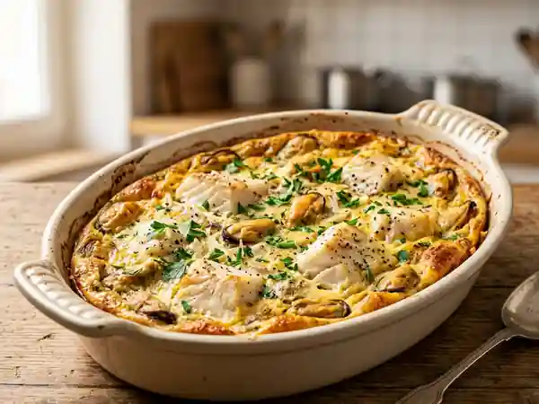 Clafoutis marin fondant au cidre brut - Photo de présentation