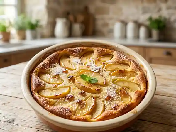 Clafoutis Fondant aux Pommes et Vanille - Photo de présentation
