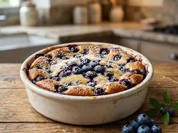Clafoutis aux myrtilles moelleux et vanillé - Photo de présentation