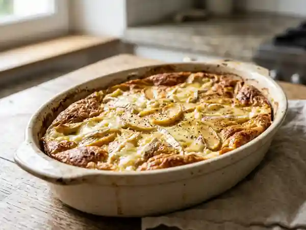 Clafoutis Salé Normand aux Pommes et Camembert - Photo de présentation