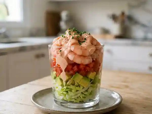 Cocktail de Crevettes Avocat et Sauce Relevée - Photo de présentation
