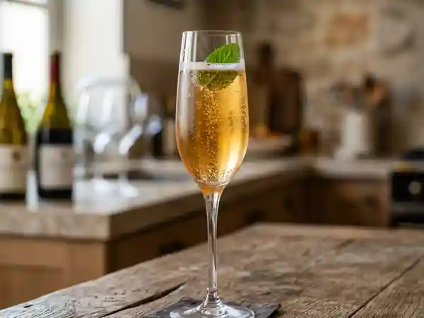 Cocktail Champagne Passion et Menthe Fraîche - Photo de présentation