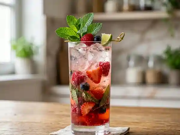 Cocktail Estival aux Fruits Rouges Frais et Gourmands - Photo de présentation