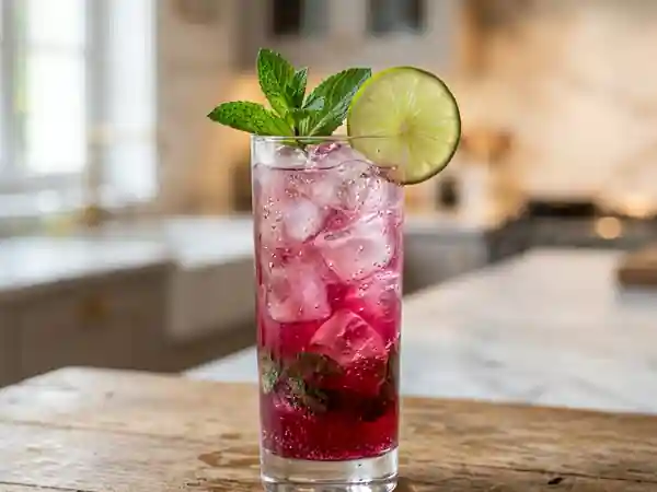Cocktail Magenta au Cidre : Recette Fraîche et Fruité - Photo de présentation
