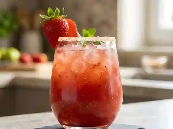 Cocktail Muscat Fraise Givré - Photo de présentation
