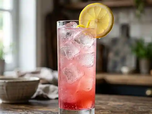 Cocktail rose givré aux agrumes - Photo de présentation