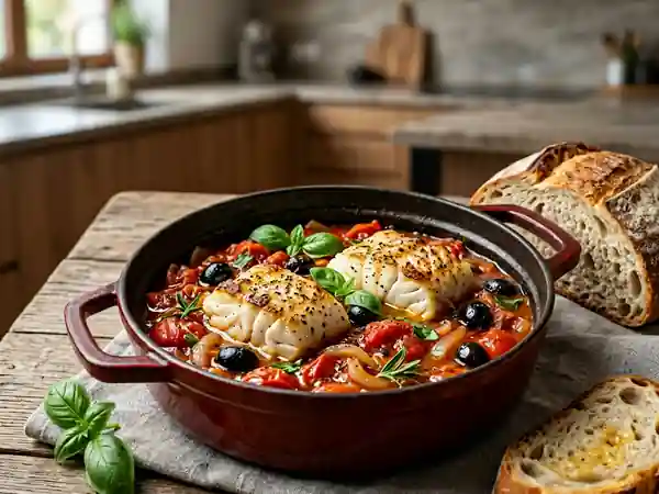Cocotte de morue fondante à l'italienne - Photo de présentation