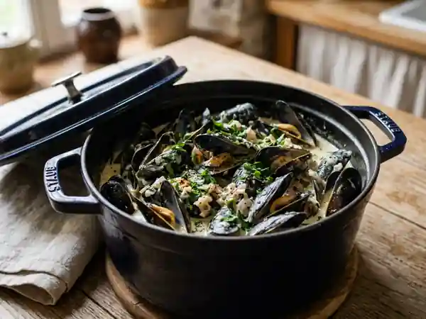 Cocotte de moules à la saint-ongeaise : recette savoureuse et facile - Photo de présentation