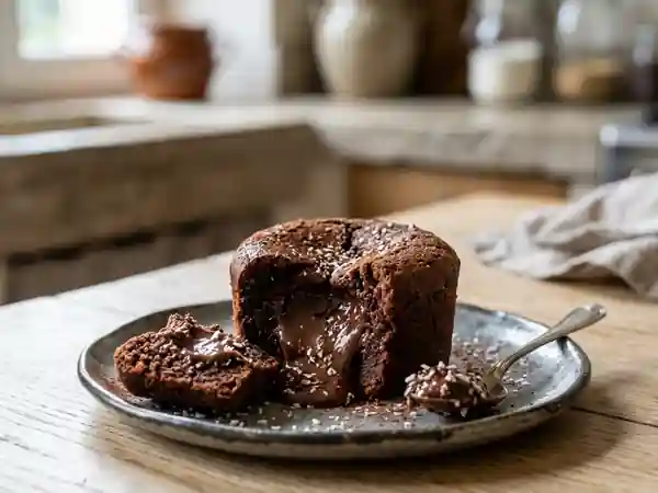 Cœur fondant chocolat et éclats de coco - Photo de présentation