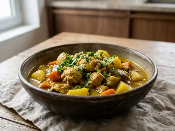 Colombo de poulet fondant au lait de coco - Photo de présentation