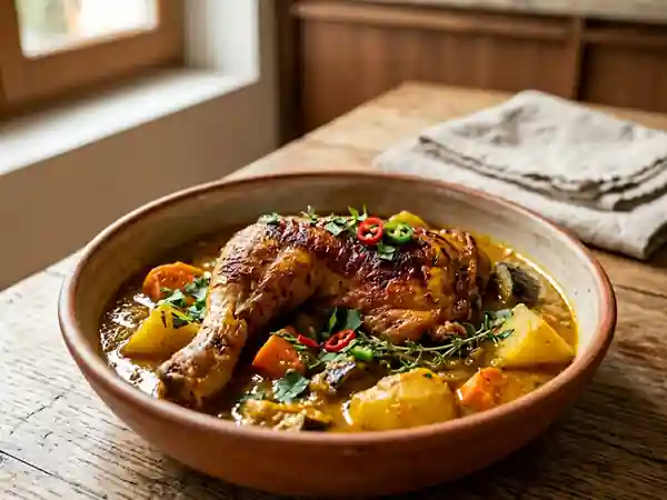 Colombo de poulet créole fondant et épicé - Photo de présentation