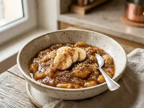 Compote de bananes fondante à la cannelle - Photo de présentation