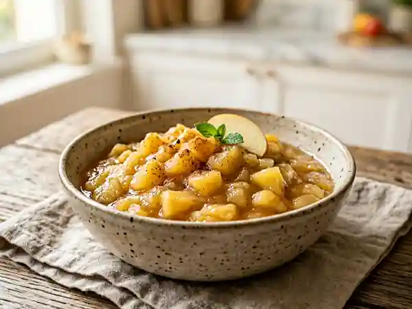Compote de pommes express au micro-ondes : recette facile et rapide - Photo de présentation