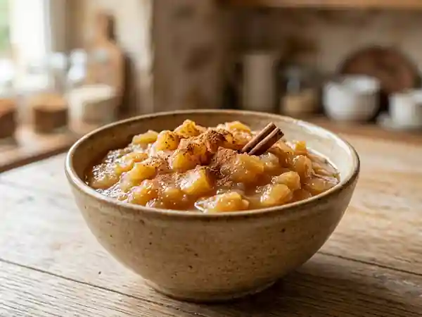 Compote de pommes légère et saine sans sucre ajouté - Photo de présentation