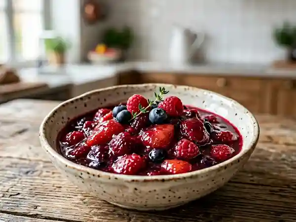 Compotée fondante de fruits rouges acidulés - Photo de présentation
