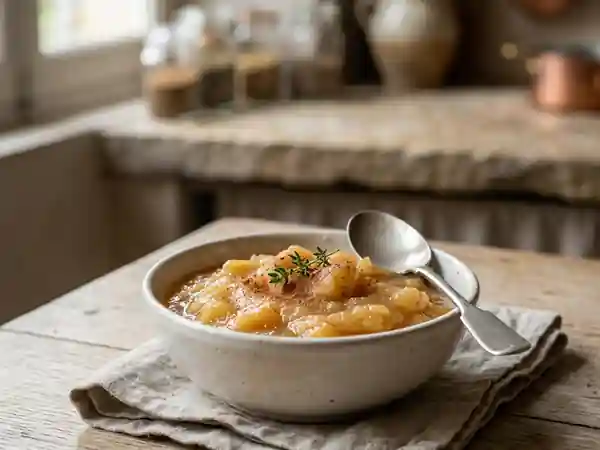 Compote maison de pommes et poires fondantes - Photo de présentation
