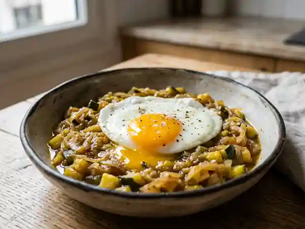 Compotée de courgettes à l'œuf et à la cannelle : recette savoureuse et originale - Photo de présentation