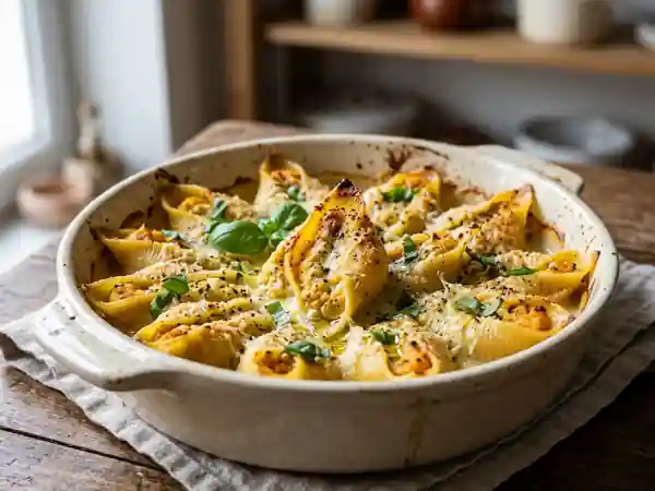 Conchiglioni fondants à la courge et ricotta - Photo de présentation