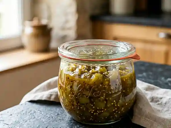 Relish de tomates vertes acidulé et piquant - Photo de présentation