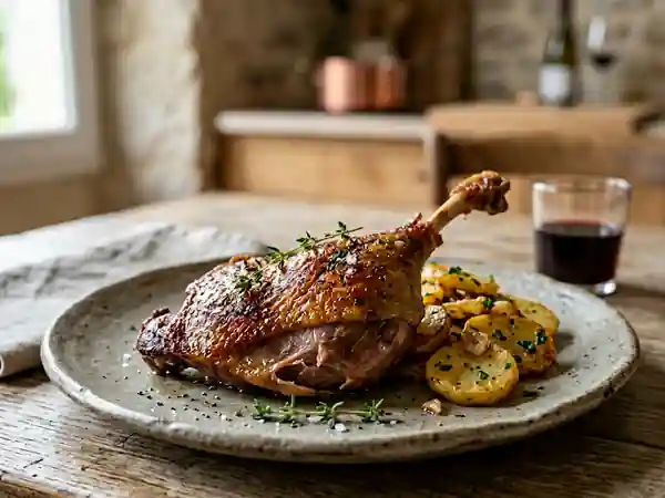 Cuisses de canard confites au thym et laurier - Photo de présentation