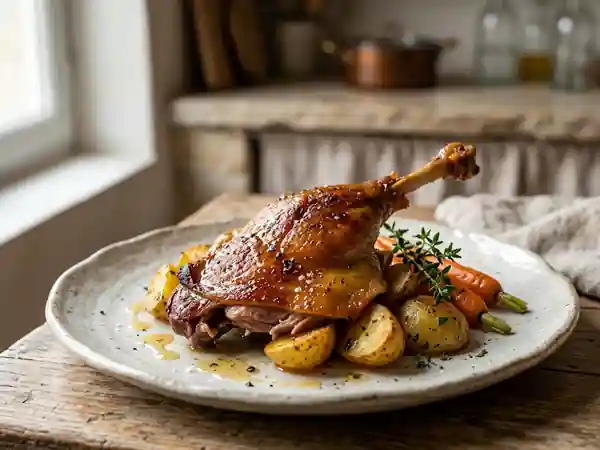 Cuisses de canard confites à la peau craquante - Photo de présentation